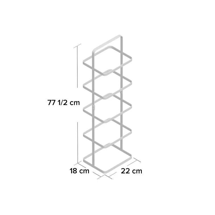 Multi-functional Tower 5 Pair Shoe Rack - Black