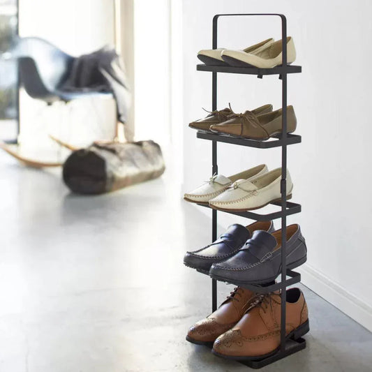 Multi-functional Tower 5 Pair Shoe Rack - Black